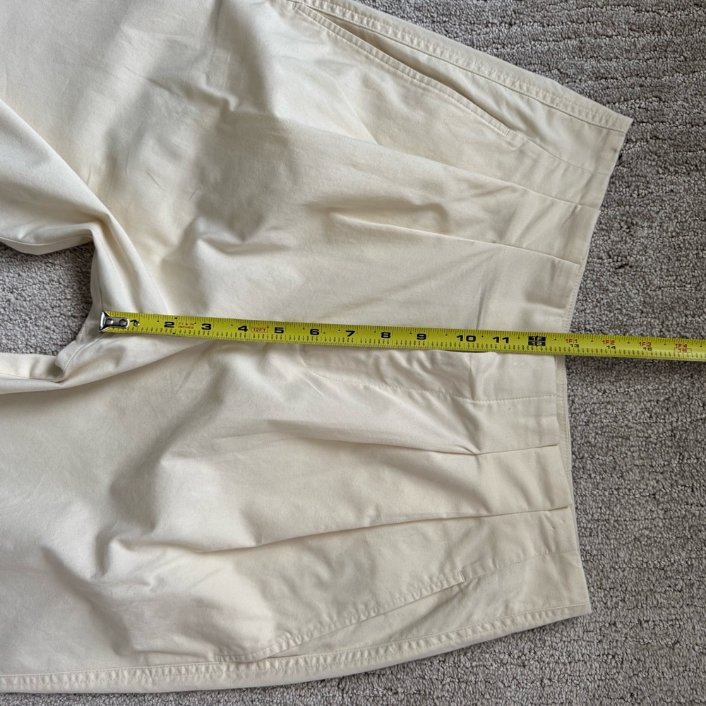 High-Waist Pleated Wide-Leg Pants — Cream - Picture 8 of 10